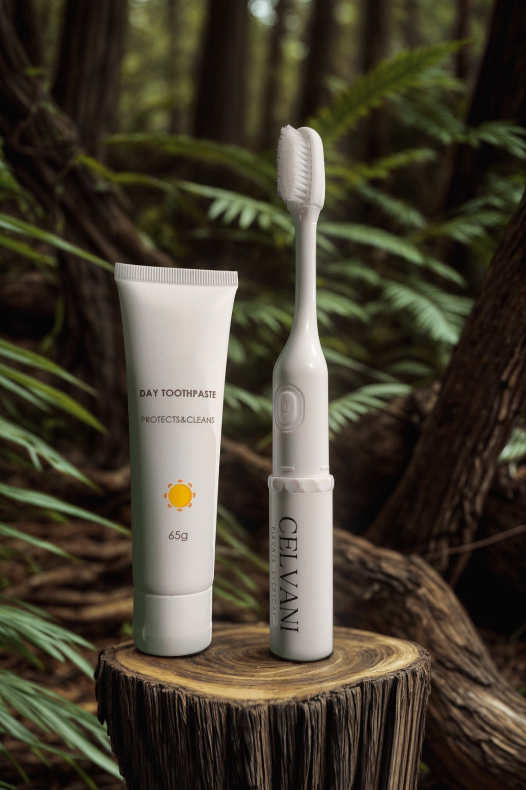 LED Electric Toothbrush and Whitening Toothpaste